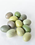 2" Faux Shades of Green Speckled Eggs