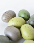 2" Faux Shades of Green Speckled Eggs