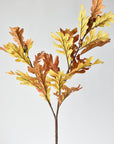46-inch faux oak leaf branch with orange, yellow, and brown fall leaves and acorns