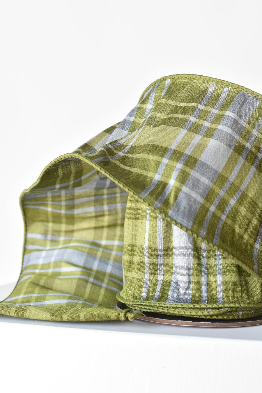 4" x 10yd Blue/Green Plaid Ribbon