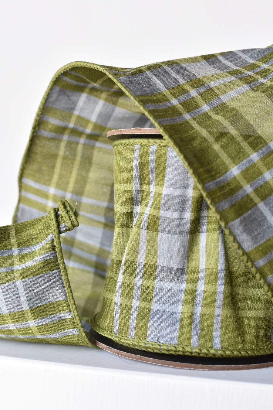 4" x 10yd Blue/Green Plaid Ribbon
