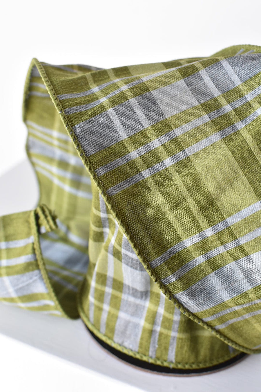 4" x 10yd Blue/Green Plaid Ribbon