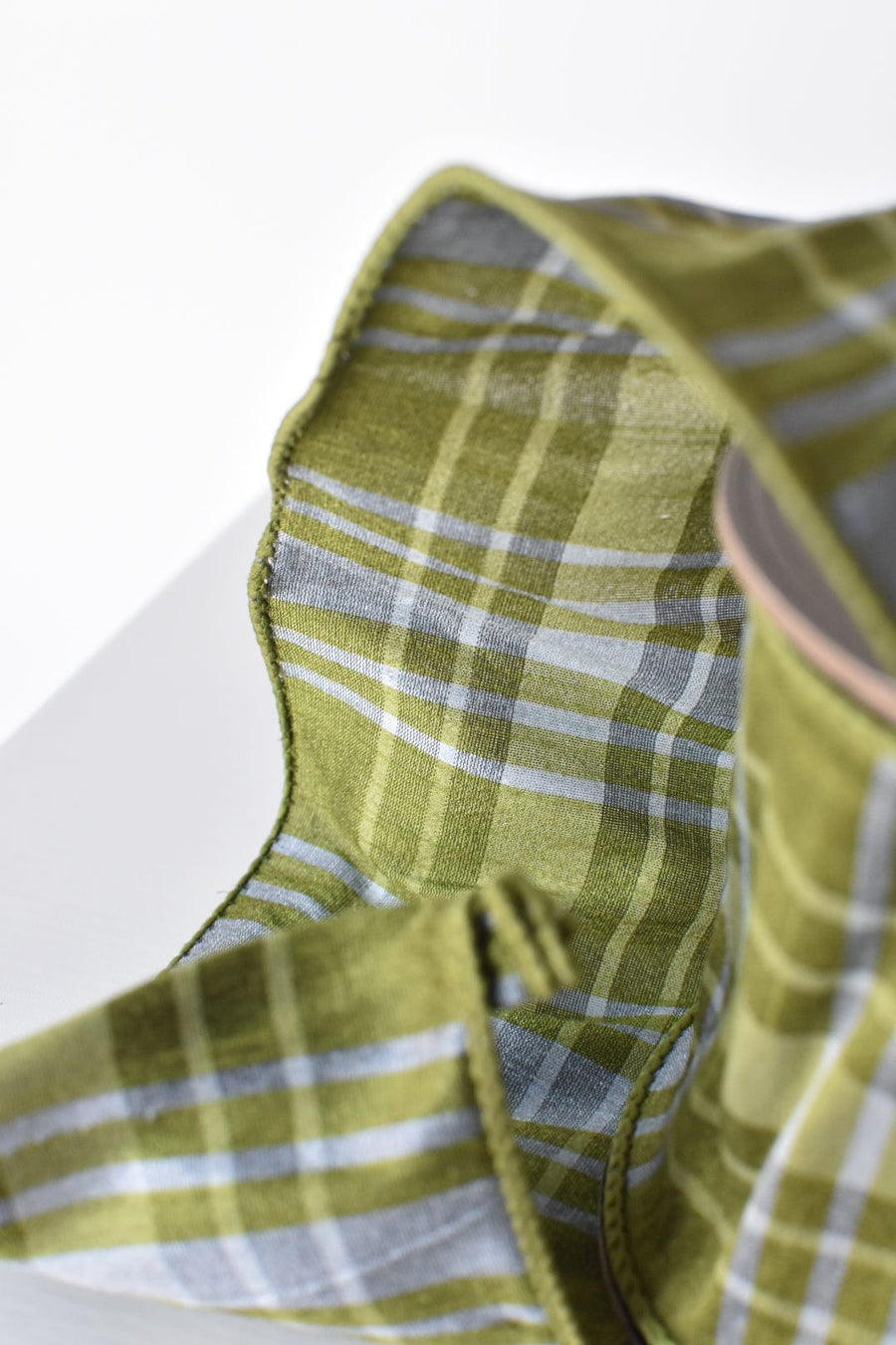 4" x 10yd Blue/Green Plaid Ribbon