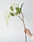 36" Faux White Amaranthus Stem