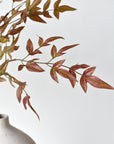 40" Faux Nandina Fall Foliage - Green/Burgundy