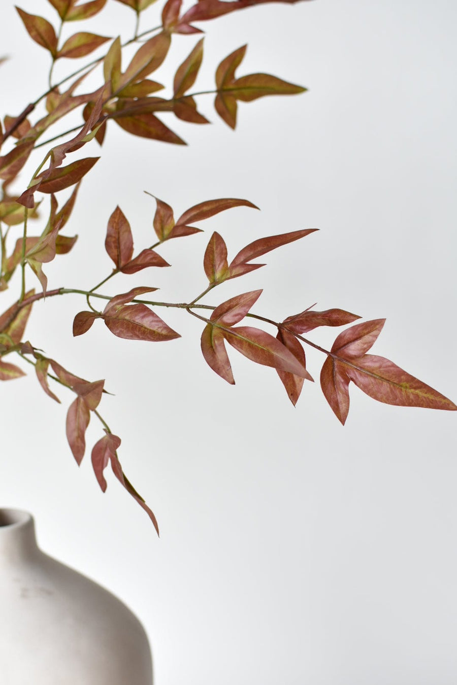 40" Faux Nandina Fall Foliage - Green/Burgundy