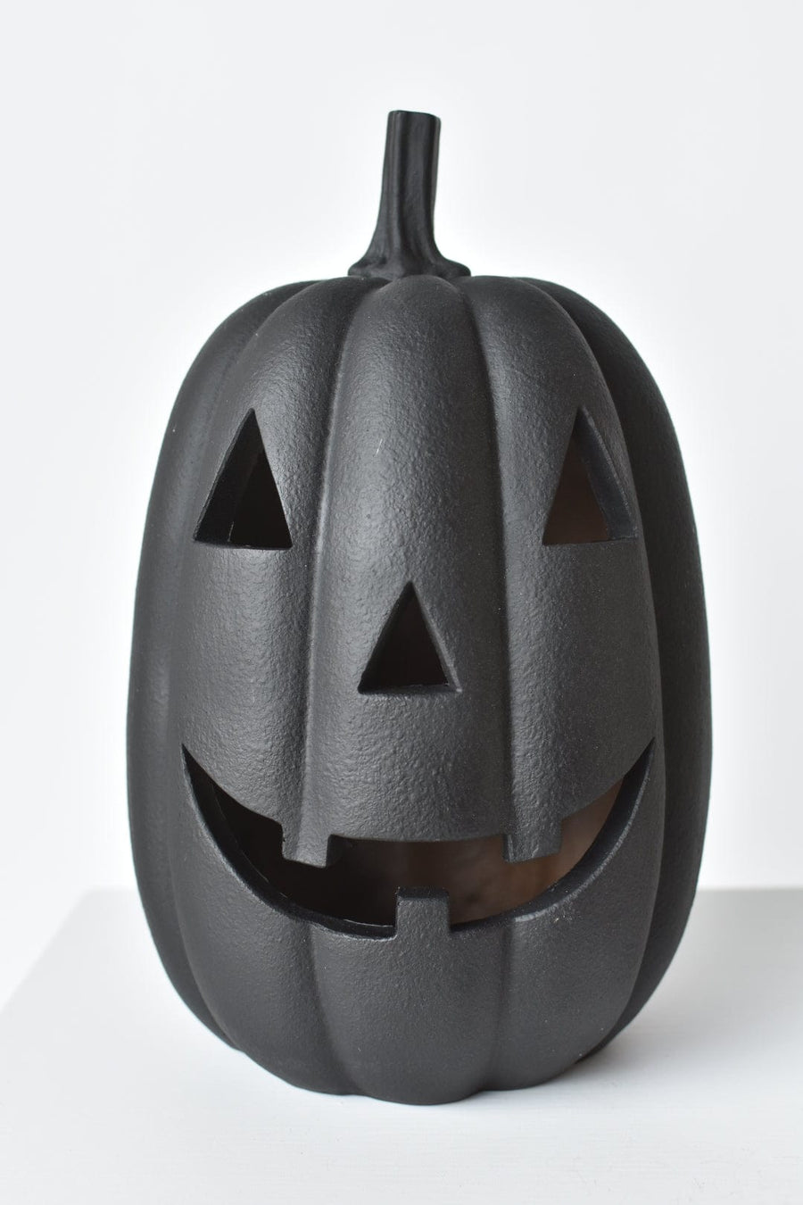 11" Black Jack-O-Lantern w/ Warm White Light