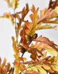 Single 46-inch faux oak leaf fall branch with acorns