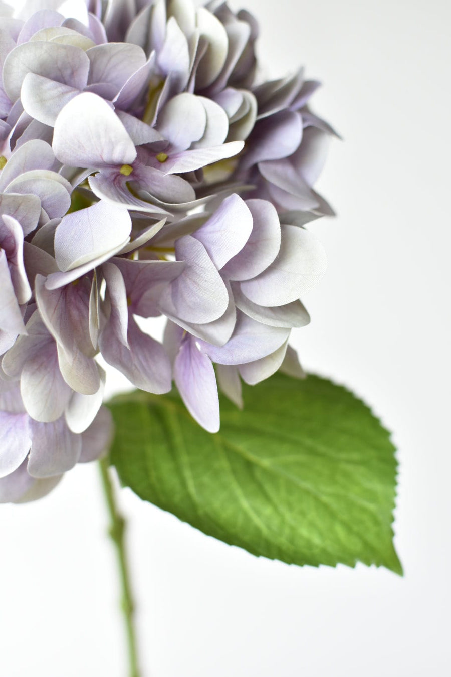 28" Faux Light Purple  Hydrangea Stem