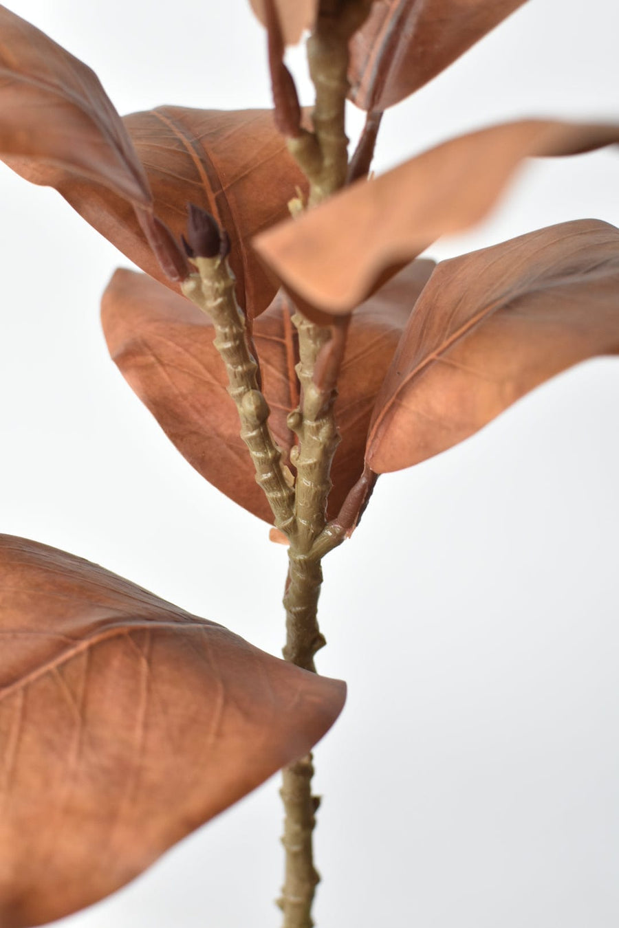 21" Faux Magnolia Leaf Stem : Toffee