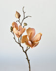19" Faux Magnolia Stem Light Orange/Pink