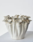 Ceramic Cream Glazed Mushroom container