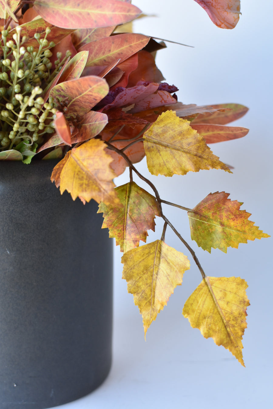 21" Classic Fall Arrangement w/Pumpkin Drop-In Red/Green/Orange 2F