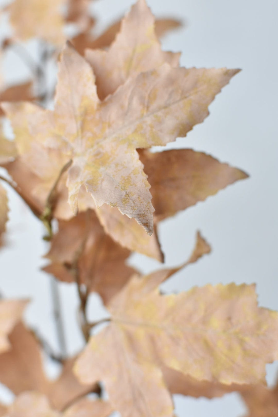 34" Faux Tan Maple Leaf Bundle (includes 2 Stems)