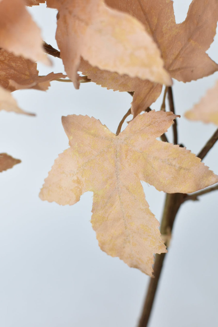 34" Faux Tan Maple Leaf Bundle (includes 2 Stems)