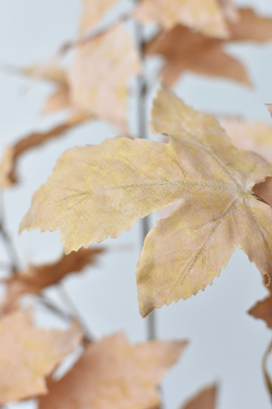 34" Faux Tan Maple Leaf Bundle (includes 2 Stems)