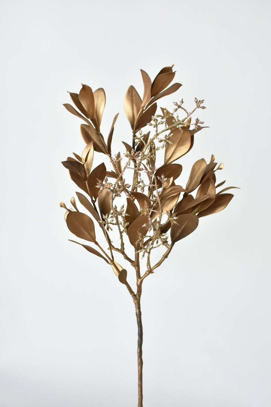 17.5" Faux Burnished Gold Leaf Stem