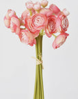 10.5" Faux Light Pink Ranunculus Stem Bundle