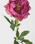 22" Faux Magenta Peony Stem
