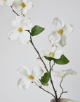 29" Faux Dogwood Branch Stem White