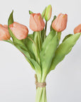 11.75" Faux Real Touch Orange Sorbet Tulip Stem Bundle