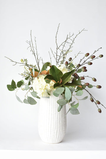 White Hydrangea and Eucalyptus - Curated Bundle