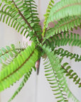 17" Faux Green Boston Fern Bush