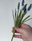 12.5" Faux Blue Muscari Bush Grape Hyacinth