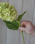 28" Faux Cone Hydrangea Stem Green