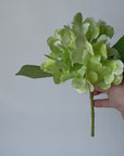 10" Faux Green Hydrangea Stem
