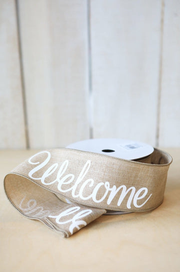 Flax Color Welcome Ribbon