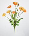 15" Faux Orange Poppy Bush