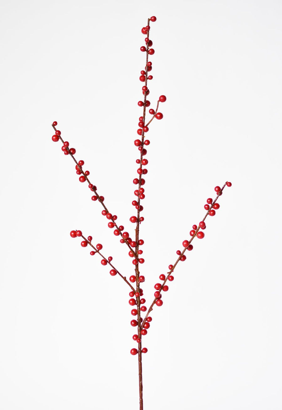 Faux Outdoor Red Berry Stem ( Available in 2 sizes) – House by JSD