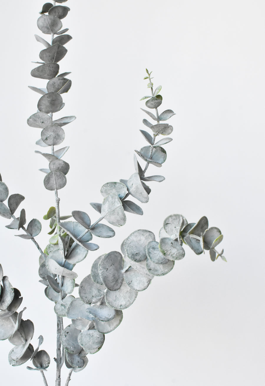 34" Faux Washed Green Eucalyptus Stem