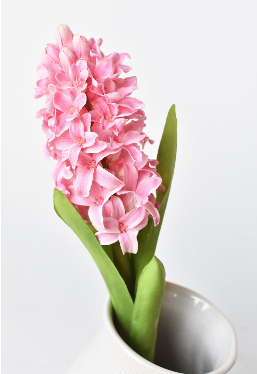 12.5" Faux Hyacinth Pink Stem