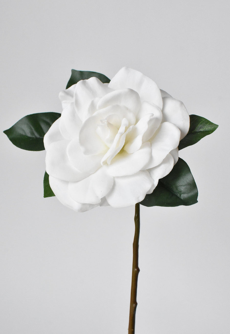 11" Real Touch Faux White Gardenia Pick Stem