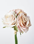 7.5" Faux Pink/Cream Rose Bundle (3)
