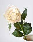 22" Faux Beige Rose Bud Spray Stem