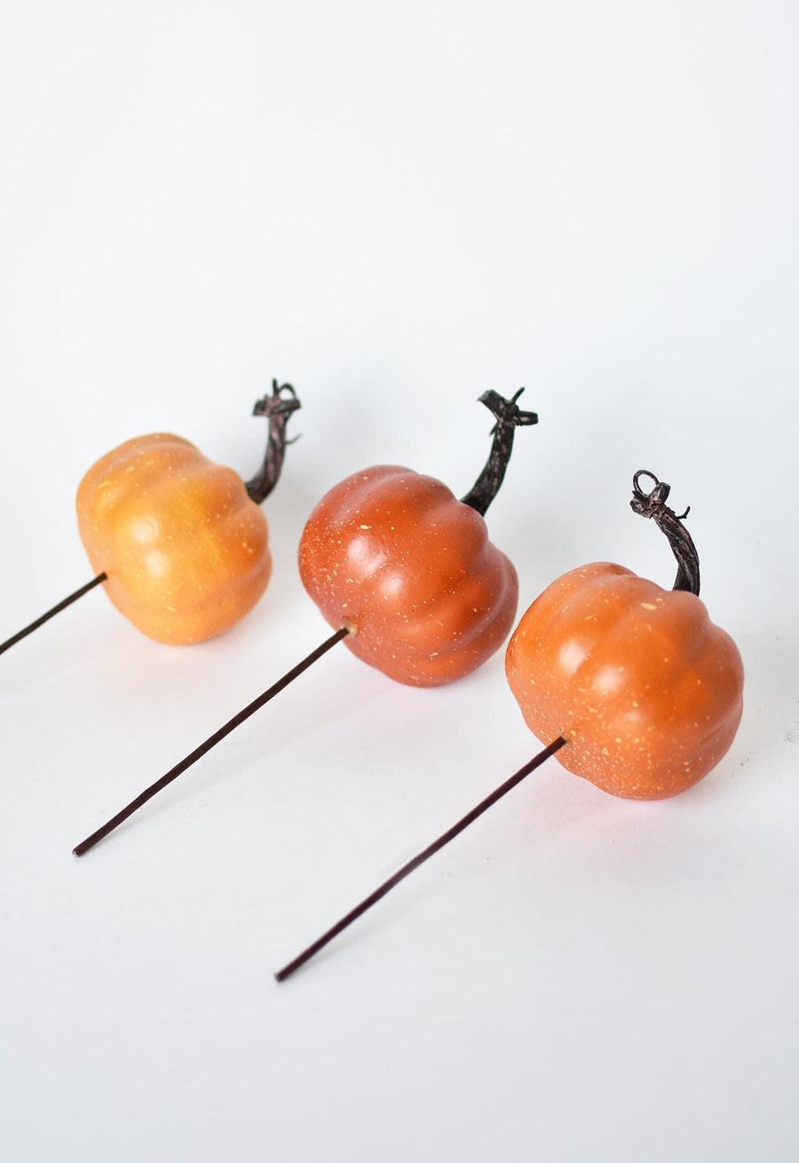 10.5" Pumpkin Picks (Set of 3)