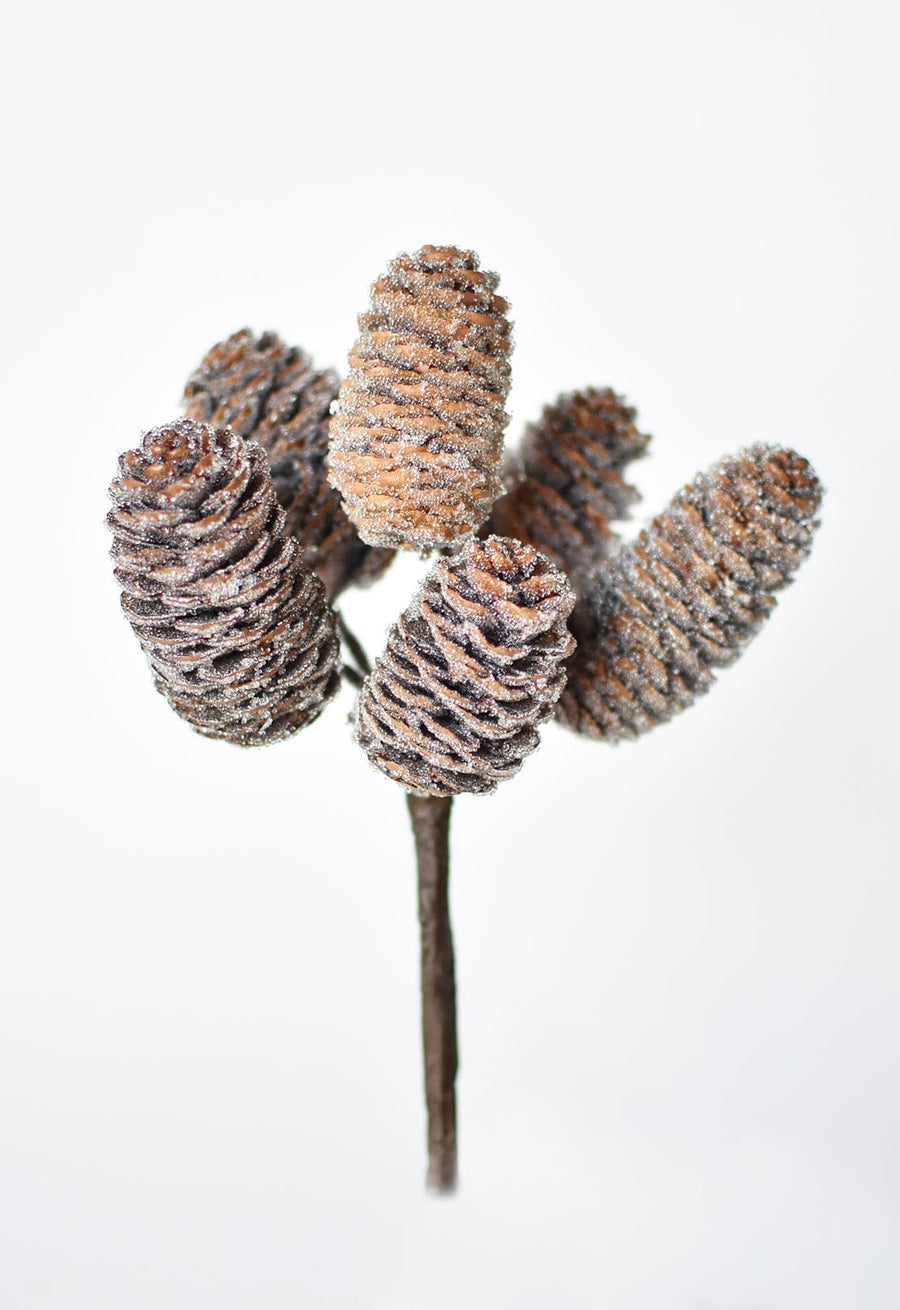 8.5 Faux Sugared Pinecone Pick – House by JSD