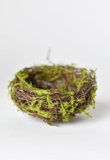 4" Faux Mossed Nest (Eggless)