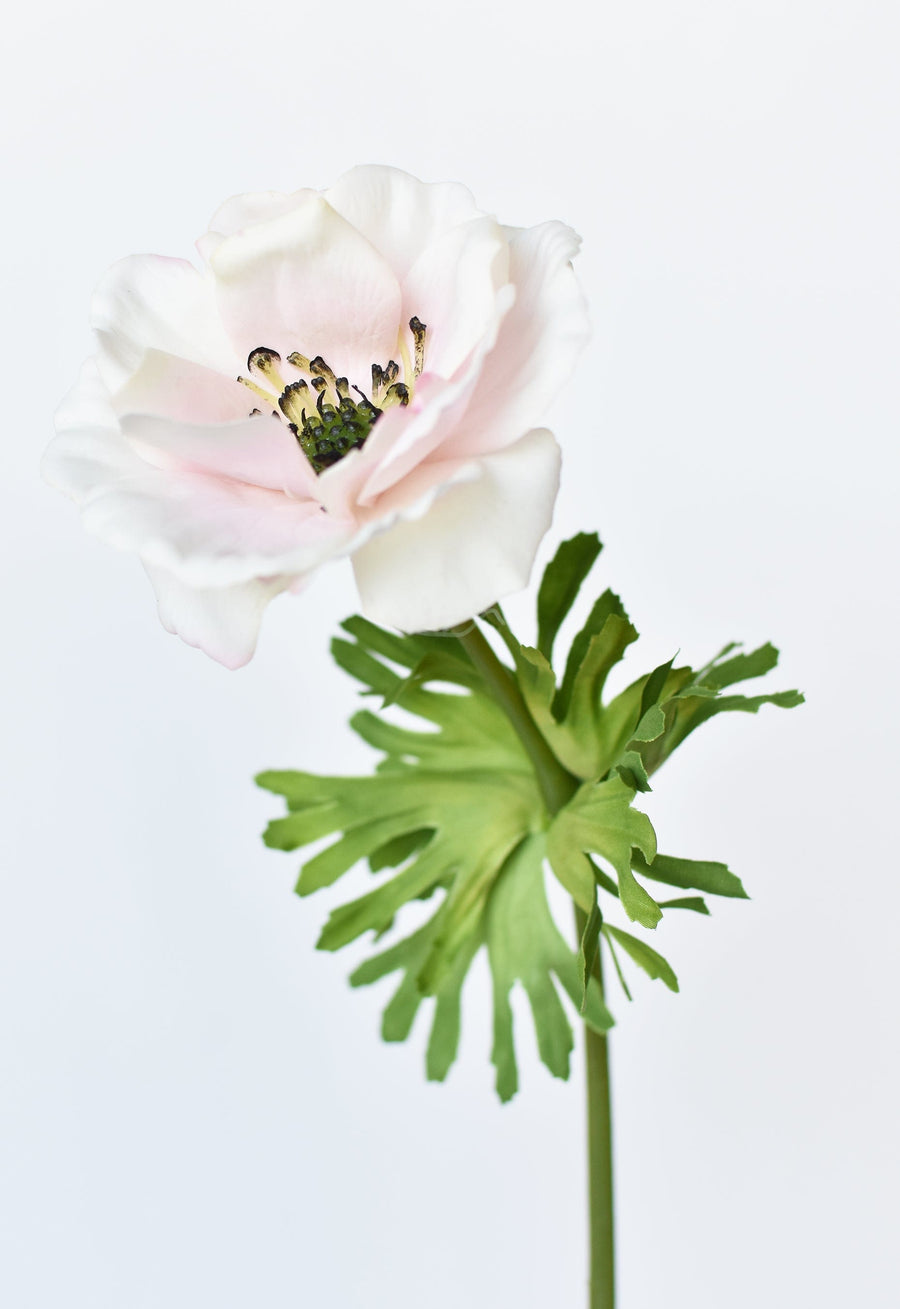 20" Faux Light Pink Real Touch Anemone Stem