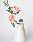 29" Faux Cabbage Rose Stem Peach Pink