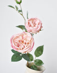 29" Faux Light Pink Cabbage Rose Stem
