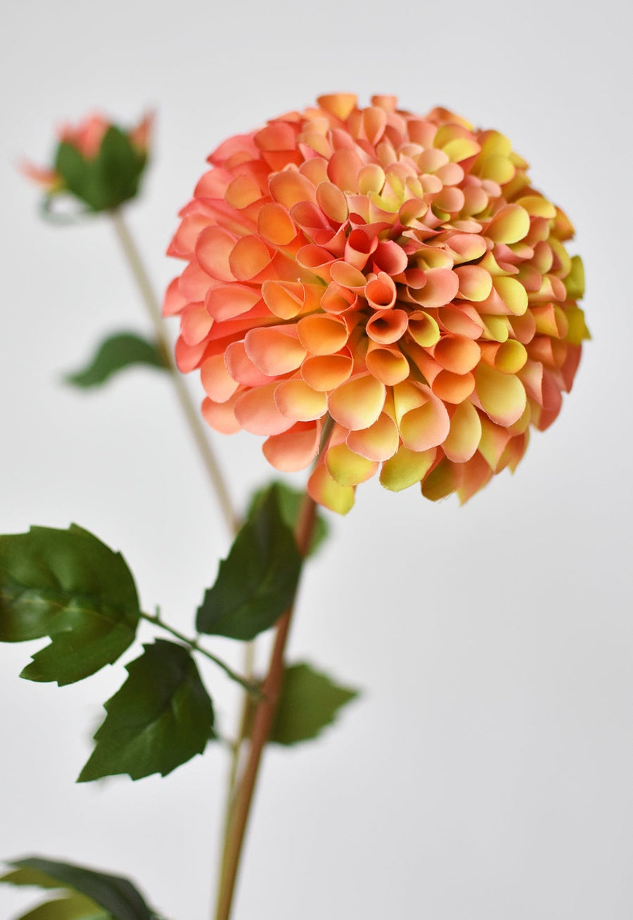 31" Faux Dahlia Stem Sunset