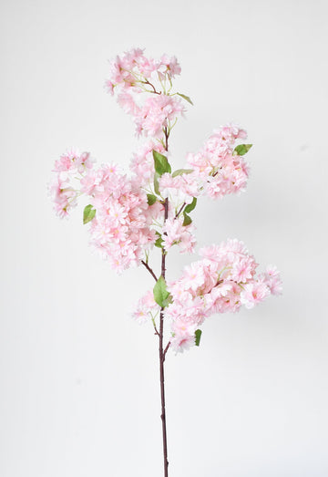 40" Faux Cherry Blossom Branch Stem Pink