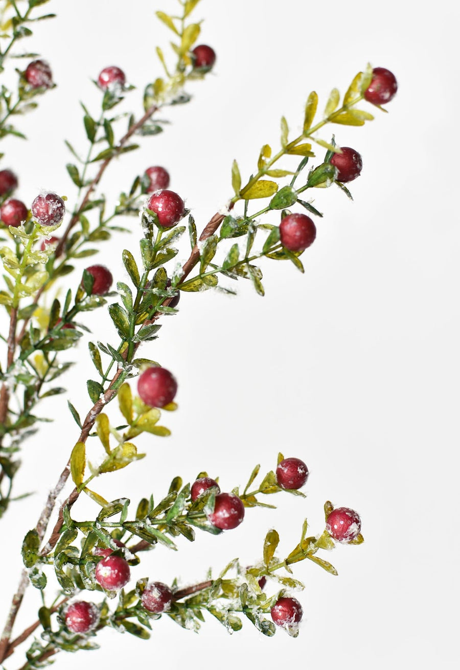 36" Faux Frosted Berry Greenery Stem