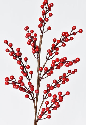 34" Faux Water Resistant Berry Branch Stem