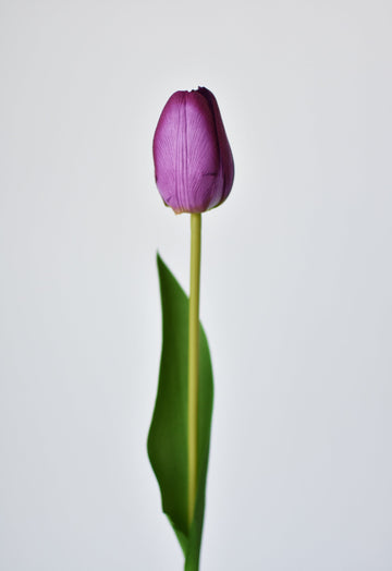 19" Faux Real Touch Purple Tulip Stem