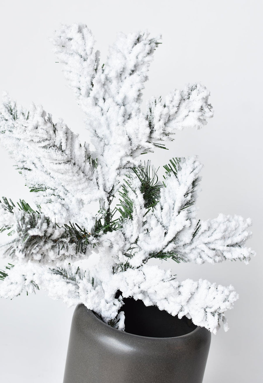 18" Faux Flocked Pine Stem